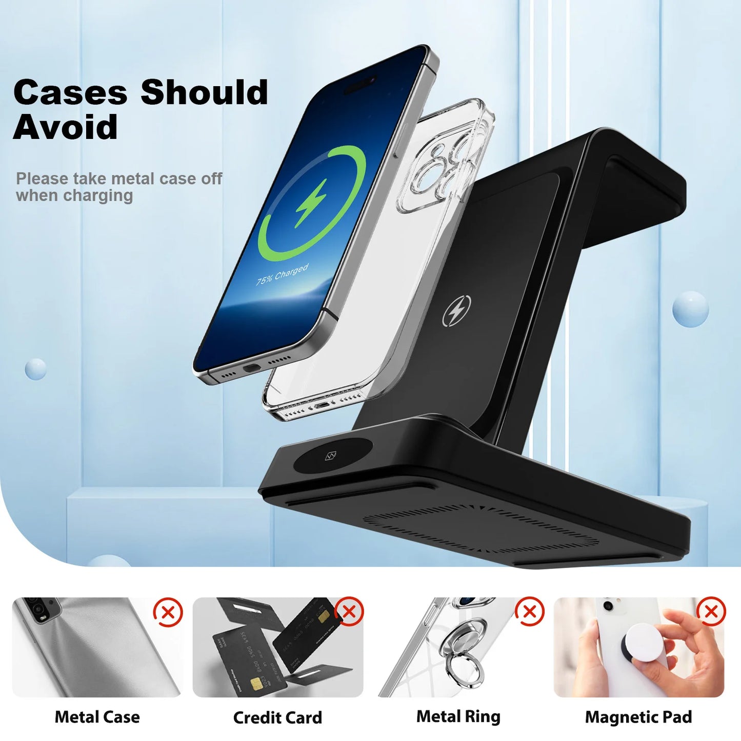 3-in-1 phone, watch, earpods Charging Station